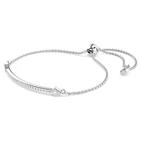 Idyllia bracelet, Mixed cuts, Arrow, White, Rhodium plated by SWAROVSKI