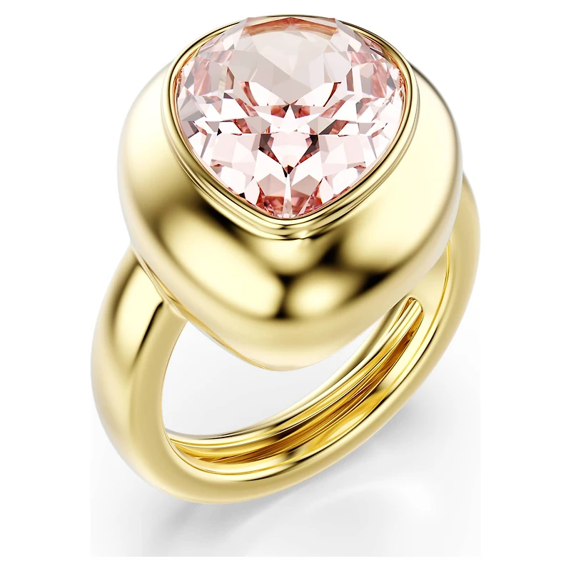 Gema motif ring, Set (3), Multicoloured, Gold-tone plated by SWAROVSKI