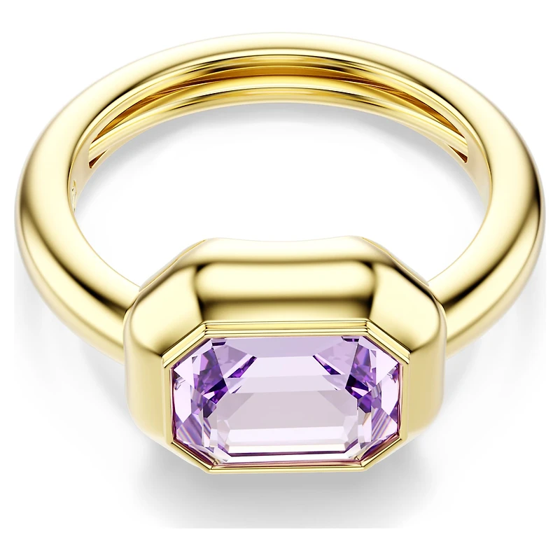 Gema motif ring, Set (3), Multicoloured, Gold-tone plated by SWAROVSKI