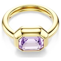 Gema motif ring, Set (3), Multicoloured, Gold-tone plated by SWAROVSKI