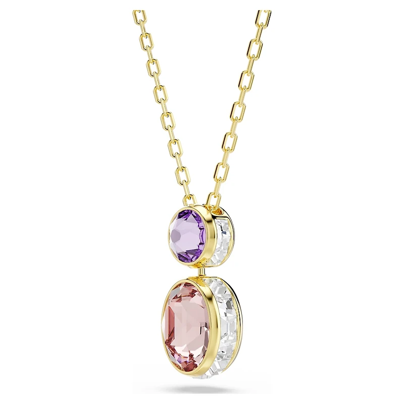 Chroma pendant, Mixed cuts, Multicoloured, 18K gold finish