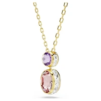 Chroma pendant, Mixed cuts, Multicoloured, Gold-tone plated by SWAROVSKI