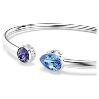 Chroma bangle, Mixed cuts, Multicoloured, Rhodium plated by SWAROVSKI