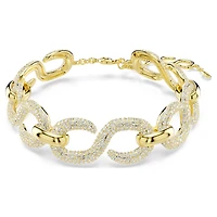 Dextera choker, Round cut, White, 18K gold finish