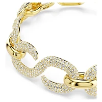 Dextera choker, Round cut, White, 18K gold finish