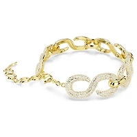 Dextera choker, Round cut, White, 18K gold finish