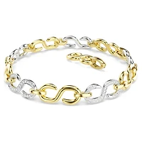 Dextera bracelet, Round cut, White, Mixed metal finish by SWAROVSKI