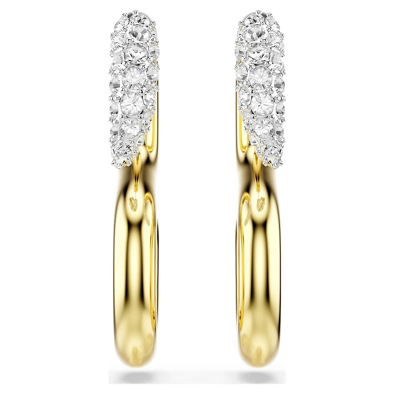 Dextera earrings, Round cut, White, Mixed metal finish by SWAROVSKI