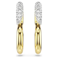 Dextera earrings, Round cut, White, Mixed metal finish by SWAROVSKI