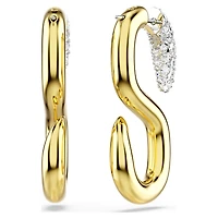 Dextera earrings, Round cut, White, Mixed metal finish by SWAROVSKI