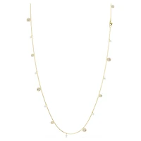 Una Angelic strandage, Crystal pearl, Round cut, White, 18K gold finish