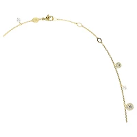 Una Angelic strandage, Crystal pearl, Round cut, White, Gold-tone plated by SWAROVSKI