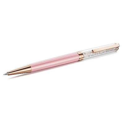 Crystalline ballpoint pen, Pink lacquered, Rose gold-tone finish