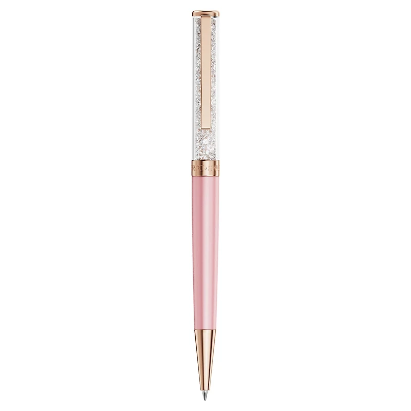 Crystalline ballpoint pen, Pink lacquered, Rose gold-tone finish by SWAROVSKI