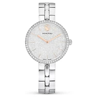 Cosmopolitan watch, Swiss Made, Metal bracelet, Silver Tone, Stainless steel by SWAROVSKI
