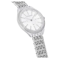 Attract watch, Swiss Made, Metal bracelet, Silver tone, Stainless steel by SWAROVSKI