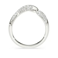 Swarovski Classica open ring, Round cut, White, Sterling silver