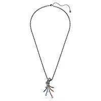 Matrix pendant and brooch, Mixed cuts, Bouquet, Multicoloured, Ruthenium plated by SWAROVSKI