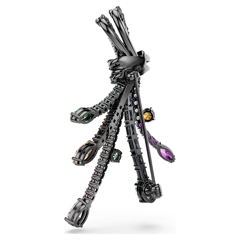 Matrix pendant and brooch, Mixed cuts, Bouquet, Multicoloured, Ruthenium plated by SWAROVSKI
