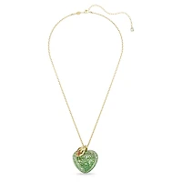 Idyllia pendant, Mixed cuts, Apple, Green, 18K gold finish