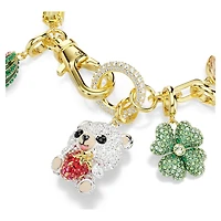 Idyllia bracelet, Mixed cuts, Mixed motifs, Multicoloured, 18K gold finish