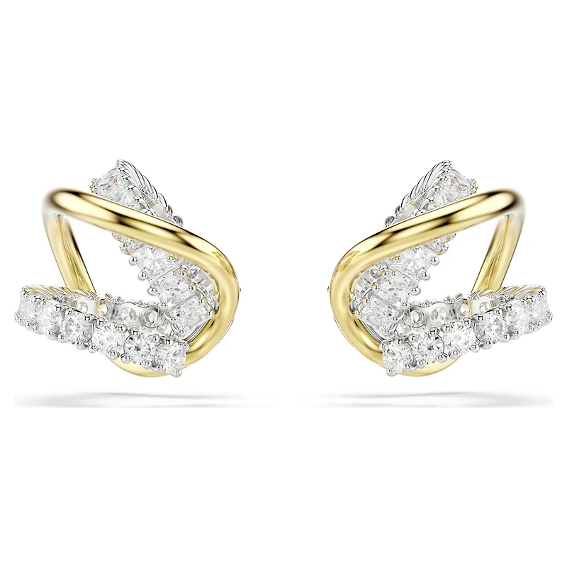 Hyperbola ear cuffs, Mixed cuts, White, Mixed metal finish by SWAROVSKI