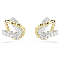 Hyperbola ear cuffs, Mixed cuts, White, Mixed metal finish by SWAROVSKI