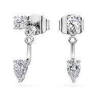 Galaxy earring jackets, Lab-grown diamonds 0.82 ct tw, Mixed shapes, Sterling silver by SWAROVSKI
