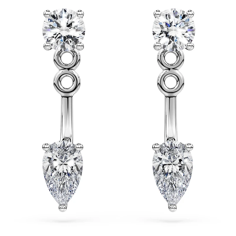 Galaxy earring jackets, Lab-grown diamonds 0.82 ct tw, Mixed shapes, Sterling silver by SWAROVSKI