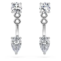 Galaxy earring jackets, Lab-grown diamonds 0.82 ct tw, Mixed shapes, Sterling silver by SWAROVSKI