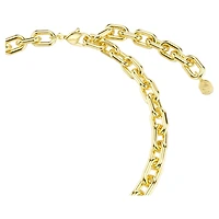 Idyllia necklace, Mixed cuts, Heart, key, Multicoloured, 18K gold finish