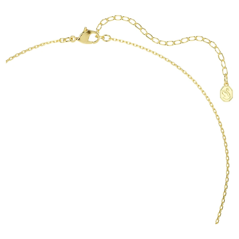 Idyllia pendant, Mixed cuts, Heart, Pink, 18K gold finish