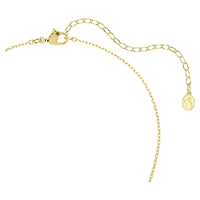 Lifelong pendant, Round cut, Heart, White, 18K gold finish