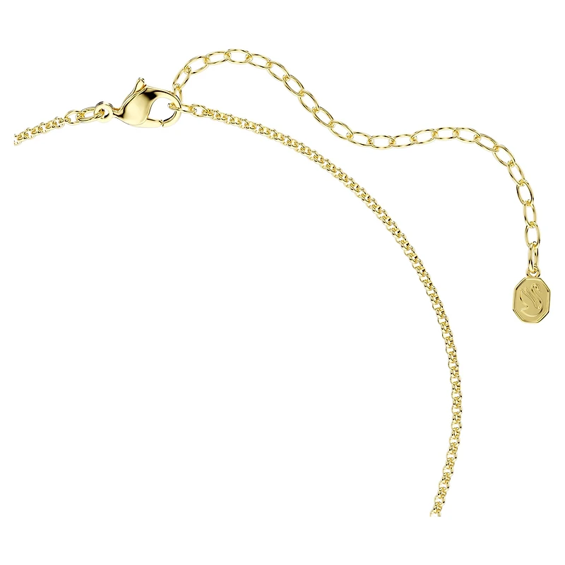 Swarovski Remix necklace, Round cut, White, 18K gold finish