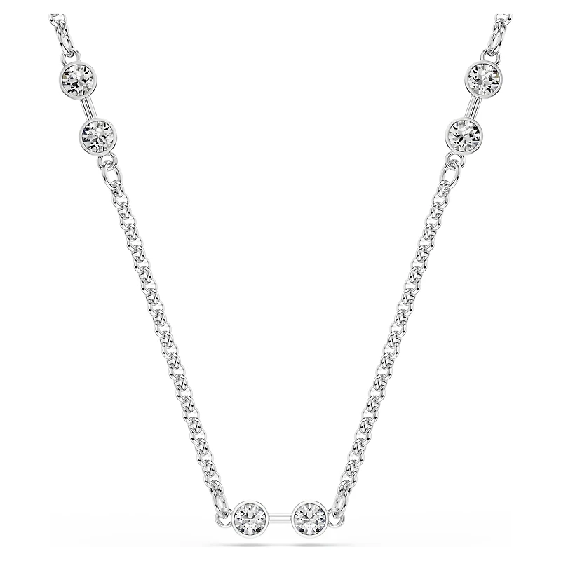 Swarovski Remix necklace, Round cut, White, Rhodium plated by SWAROVSKI