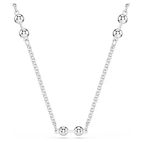 Swarovski Remix necklace, Round cut, White, Rhodium plated by SWAROVSKI