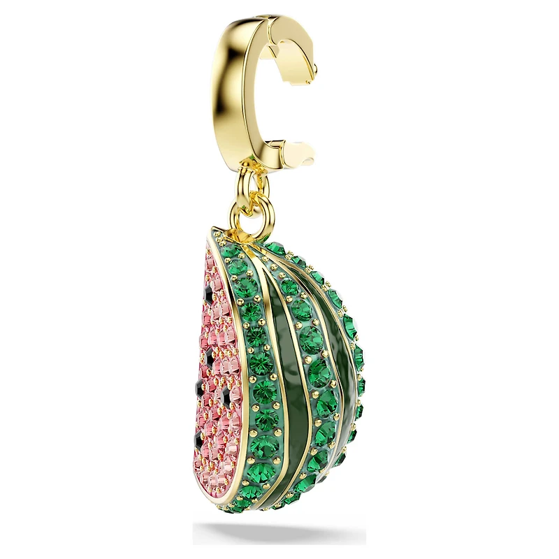 Idyllia charm, Mixed cuts, Watermelon, Multicoloured, 18K gold finish