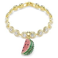 Idyllia charm, Mixed cuts, Watermelon, Multicoloured, 18K gold finish