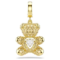 Idyllia charm, Mixed cuts, Teddy, Gold tone, 18K gold finish