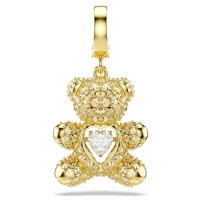 Idyllia charm, Mixed cuts, Teddy, Gold-tone plated by SWAROVSKI