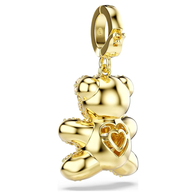 Idyllia charm, Mixed cuts, Teddy, Gold tone, 18K gold finish