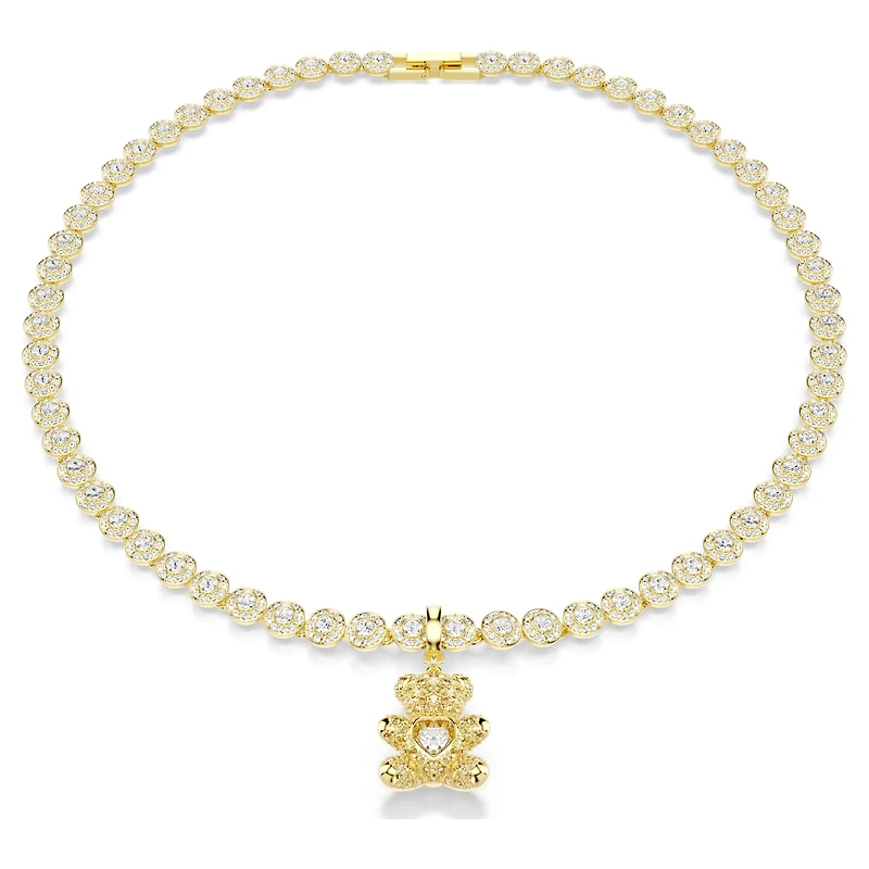 Idyllia charm, Mixed cuts, Teddy, Gold tone, 18K gold finish