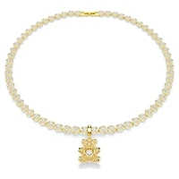 Idyllia charm, Mixed cuts, Teddy, Gold tone, 18K gold finish