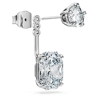 Octagon earring jackets, Lab-grown diamonds 9.65 ct tw, Mixed shapes, 18K white gold