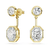 Octagon earring jackets, Lab-grown diamonds 7.70 ct tw, Mixed shapes, 18K yellow gold