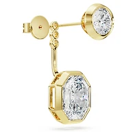 Octagon earring jackets, Lab-grown diamonds 7.70 ct tw, Mixed shapes, 18K yellow gold
