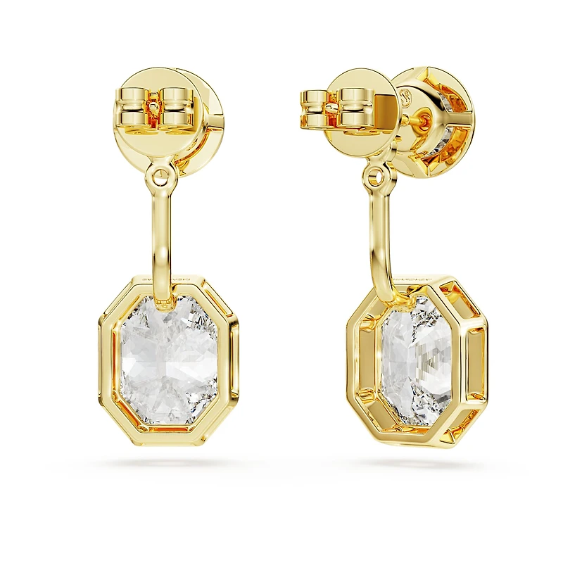 Octagon earring jackets, Lab-grown diamonds 7.70 ct tw, Mixed shapes, 18K yellow gold