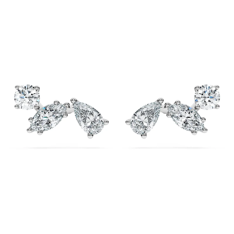 Galaxy stud earrings, Lab-grown diamonds 0.5 ct tw, Mixed shapes, Sterling silver by SWAROVSKI