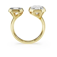 Octagon bezel ring, Lab-grown diamonds 4.10 ct tw, Octagon shape, 18K yellow gold