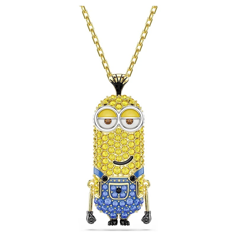 Minions Kevin pendant, Pavé, Multicoloured, 18K gold finish